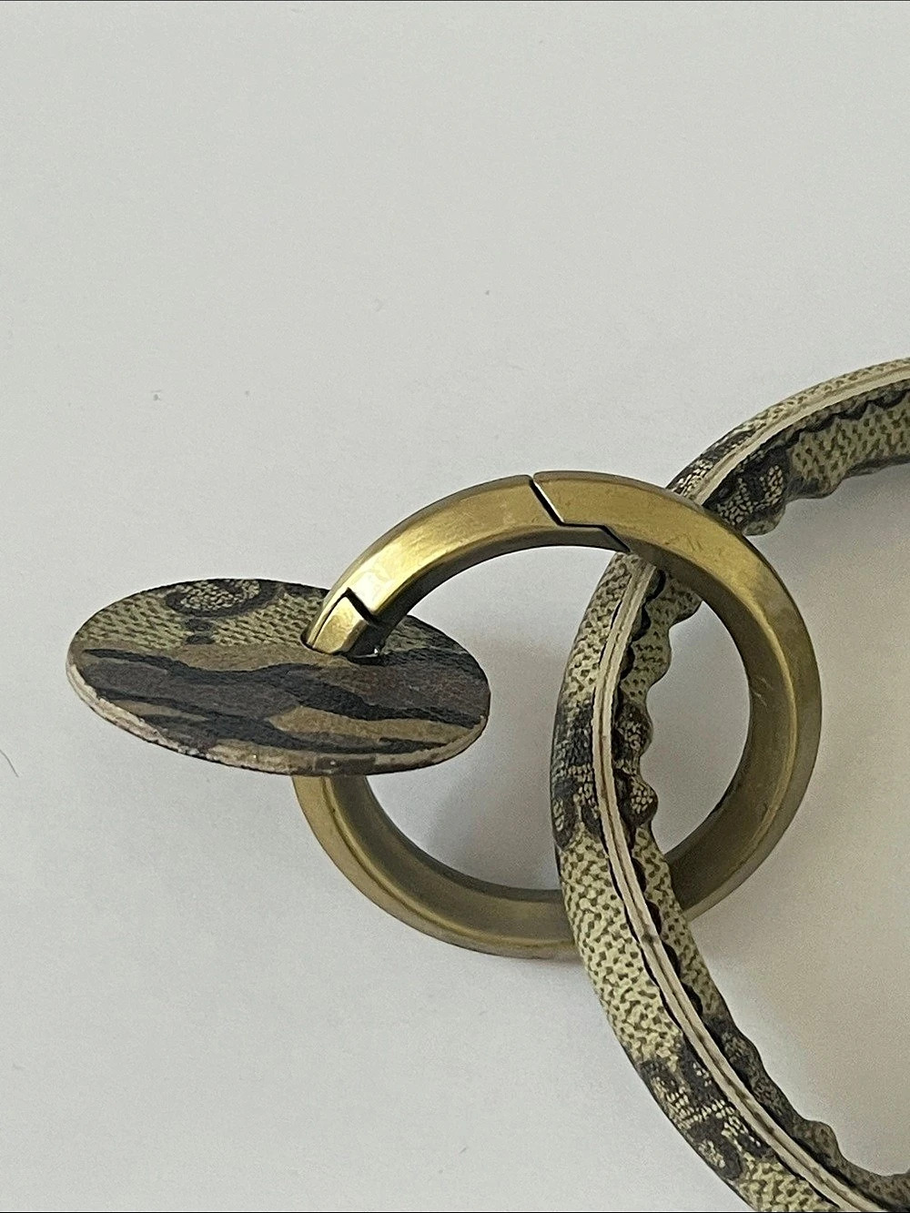 Gucci Patterned Upcycled Repurposed Key Ring-New with Tags- One of a kind - Picture 4 of 8